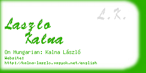 laszlo kalna business card